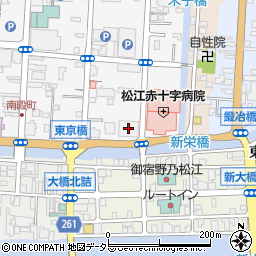 ローソン松江母衣町店周辺の地図