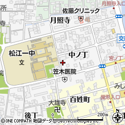 島根県松江市外中原町中ノ丁72-3周辺の地図