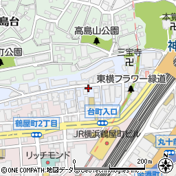 神奈川県横浜市神奈川区台町周辺の地図