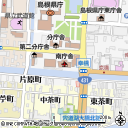 島根県庁土木部土木総務課企画調整スタッフ周辺の地図