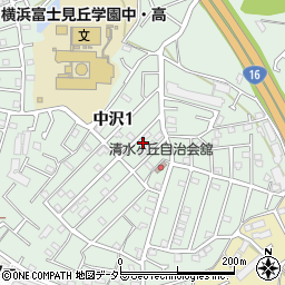 神奈川県横浜市旭区中沢1丁目36周辺の地図