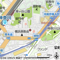 ベイフラット横浜東口周辺の地図