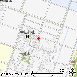 中江自治公民館周辺の地図