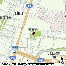 瑞東寺周辺の地図