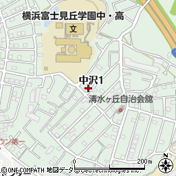 神奈川県横浜市旭区中沢1丁目周辺の地図