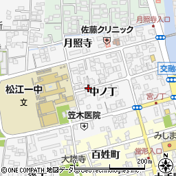 島根県松江市外中原町中ノ丁周辺の地図
