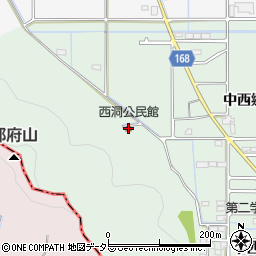 西洞公民館周辺の地図