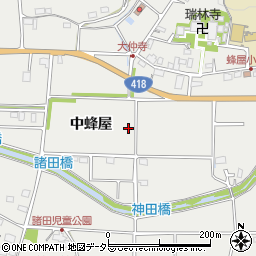 岐阜県美濃加茂市蜂屋町中蜂屋周辺の地図