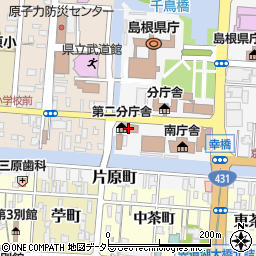 島根県庁第二分庁舎周辺の地図