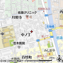 島根県松江市外中原町周辺の地図