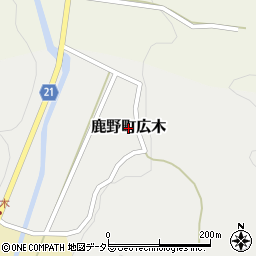 鳥取県鳥取市鹿野町広木周辺の地図