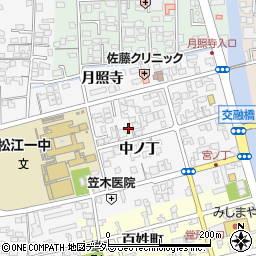 島根県松江市外中原町中ノ丁92周辺の地図