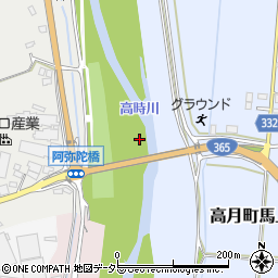 阿弥陀橋周辺の地図