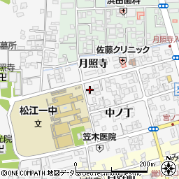 島根県松江市外中原町中ノ丁110周辺の地図