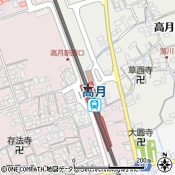 高月駅周辺の地図