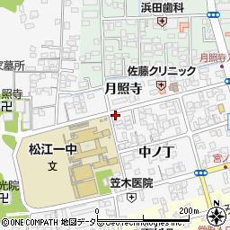 島根県松江市外中原町中ノ丁110-3周辺の地図