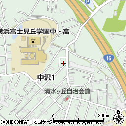 神奈川県横浜市旭区中沢1丁目32周辺の地図