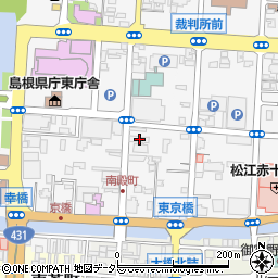島根県松江市殿町390周辺の地図