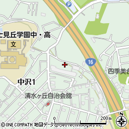 神奈川県横浜市旭区中沢1丁目16周辺の地図