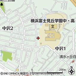 神奈川県横浜市旭区中沢1丁目55周辺の地図
