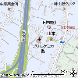 山本公民館周辺の地図