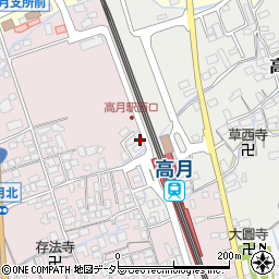 高月駅東口周辺の地図
