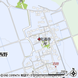 滋賀県長浜市高月町西野周辺の地図