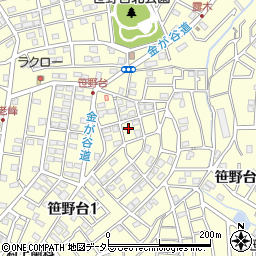 神奈川県横浜市旭区笹野台周辺の地図