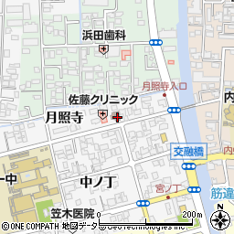 松江城西郵便局周辺の地図