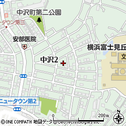 神奈川県横浜市旭区中沢周辺の地図