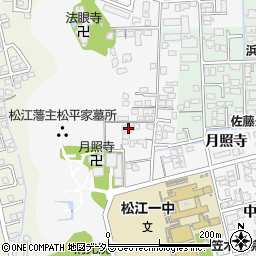 島根県松江市外中原町鷹匠町168周辺の地図