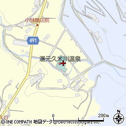 湯元久米川温泉周辺の地図