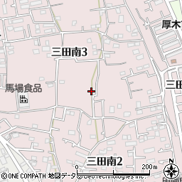 神奈川県厚木市三田南周辺の地図