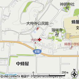 岐阜県美濃加茂市蜂屋町上蜂屋2周辺の地図