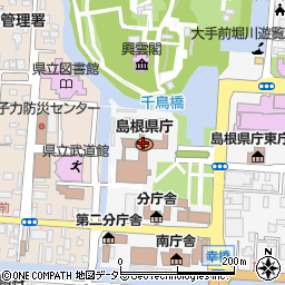 島根県庁　総務部総務事務センター給与システム運用スタッフ周辺の地図