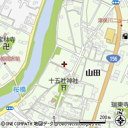 岐阜県関市山田周辺の地図