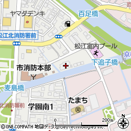 松江市役所水道局　断水情報周辺の地図