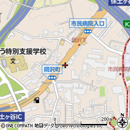 楠原輸送株式会社　岡沢町車庫周辺の地図