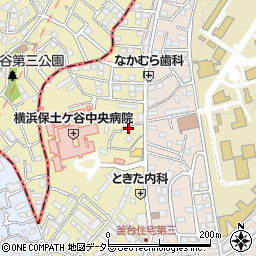 タイムズ釜台町駐車場周辺の地図