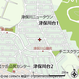 岐阜県関市津保川台周辺の地図