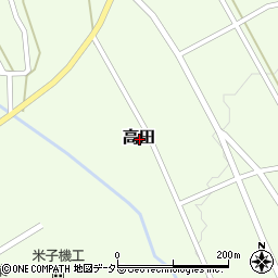 鳥取県西伯郡大山町高田周辺の地図