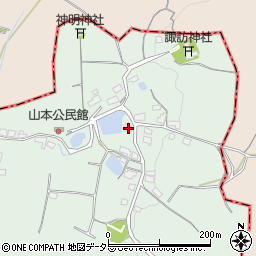 岐阜県美濃加茂市下米田町山本345周辺の地図