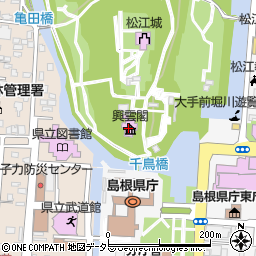 松江・興雲閣周辺の地図