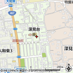 神奈川県大和市深見台4丁目周辺の地図