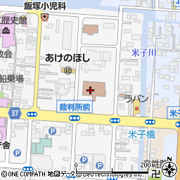 松江家庭裁判所　受付係周辺の地図