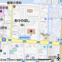 松江地方裁判所周辺の地図