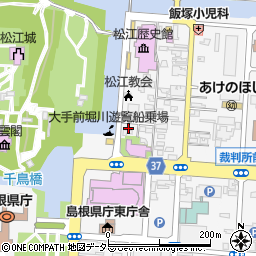 島根県松江市殿町195周辺の地図