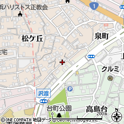 神保邸_松ヶ丘駐車場周辺の地図