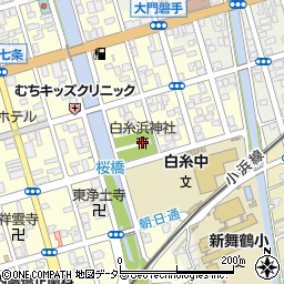 白絲濱神社周辺の地図