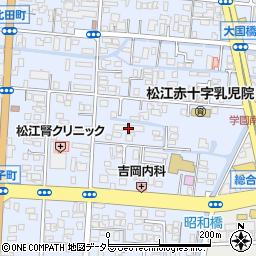 松江橋北地区県職員宿舎第２南田町宿舎周辺の地図